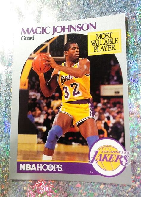 Magic Johnson 1990-91 NBA Hoops MVP Card 157 LA Lakers NBA HOF Cheap Shipping. . Magic johnson 1990 nba hoops card value